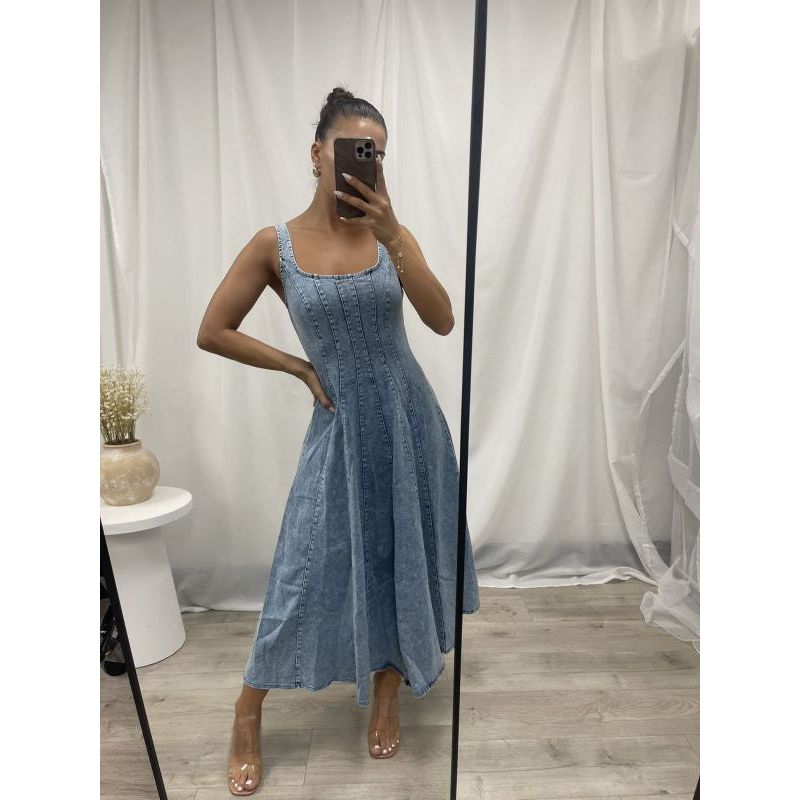 Buy Wholesale Women Silk Knee Length Midi Dress Online